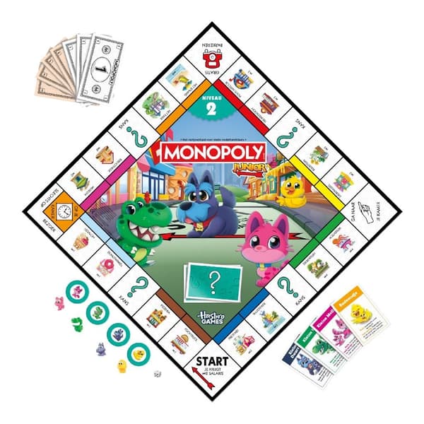 Hasbro Monopoly Junior Square 2in1