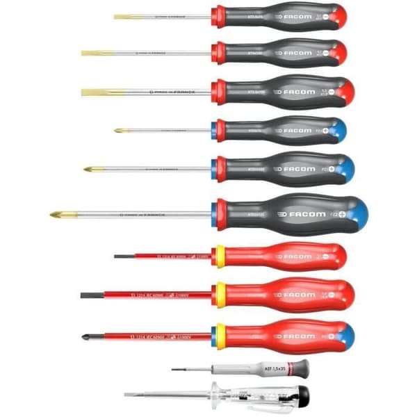 FACOM ProTwist 11-Piece Screwdriver Set - AT.11PB