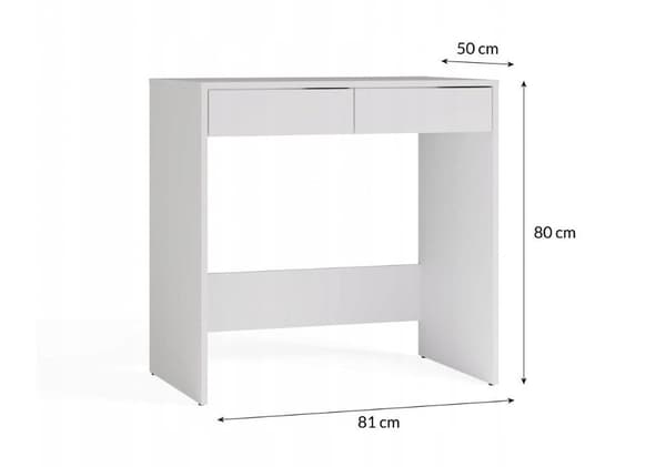 Topeshop MARINA 2S Desk White with 2 Drawers