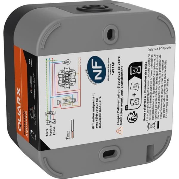 QUARX Aqua Pro Outdoor Push Button, IP55, 250V, 10A