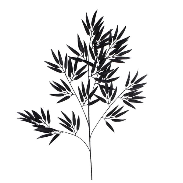 Artificial Bamboo Leaf Spray 98 cm Matte Black