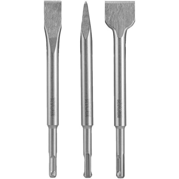 RYOBI 3-Piece SDS+ Chisel Set (1 Pointed, 2 Flat) - RAKSPC03
