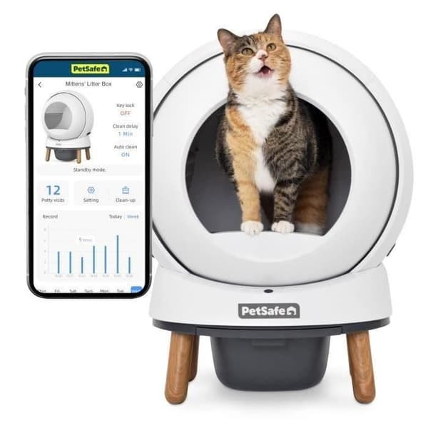 PETSAFE SMART SPIN Self-Cleaning Litter Box - Connected - White
