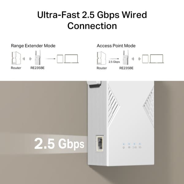 TP-LINK BE3600 Wi-Fi 7 Range Extender - Access Point - WLAN (RE235BE)