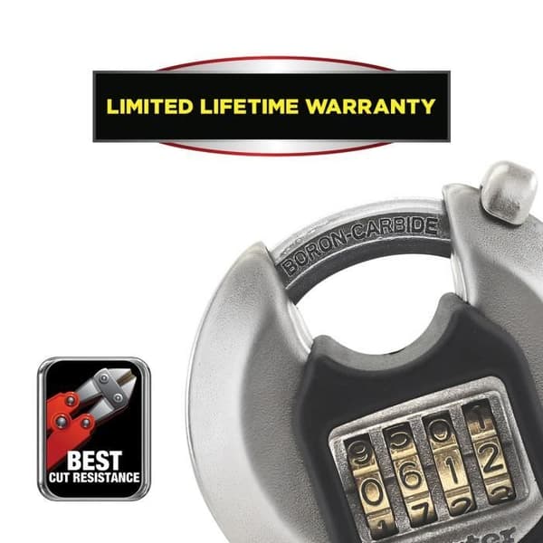 MASTER LOCK Disc Padlock - M40EURDNUM - 70 mm - Stainless Steel - Excell