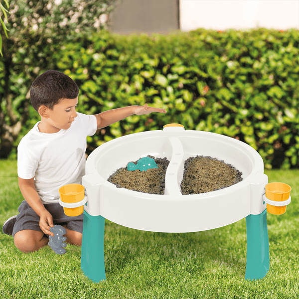 Dolu 2-in-1 Water Table & Sand Table White/Blue/Yellow - Suitable from 2 Years