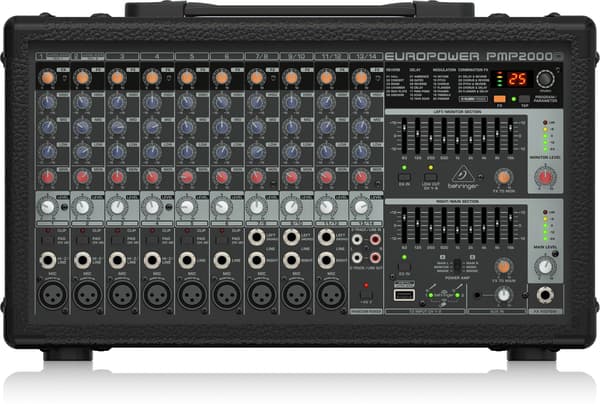 Behringer PMP2000D Powered Mixer with 2000 Watts and Multi-FX Processor