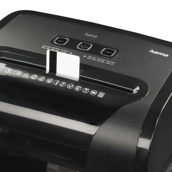 Hama Prime M100 Paper Shredder with Security Level P5 T5 E4 Black