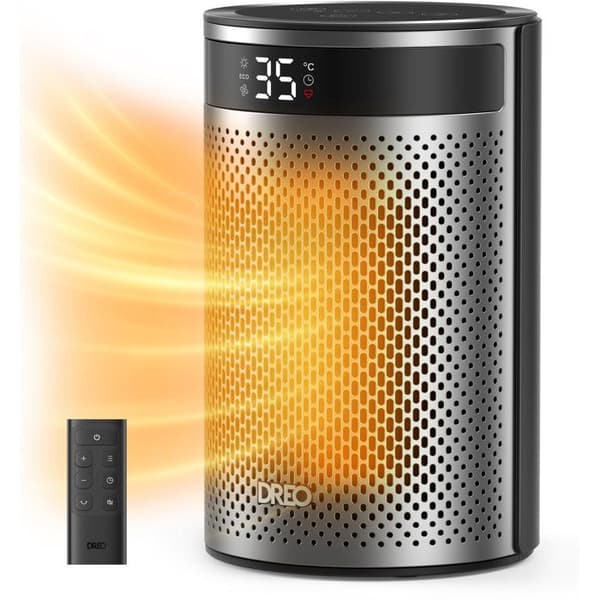 Dreo Atom 416 Auxiliary Heater - Hyper-Ceramic - 1500W - Column - Black