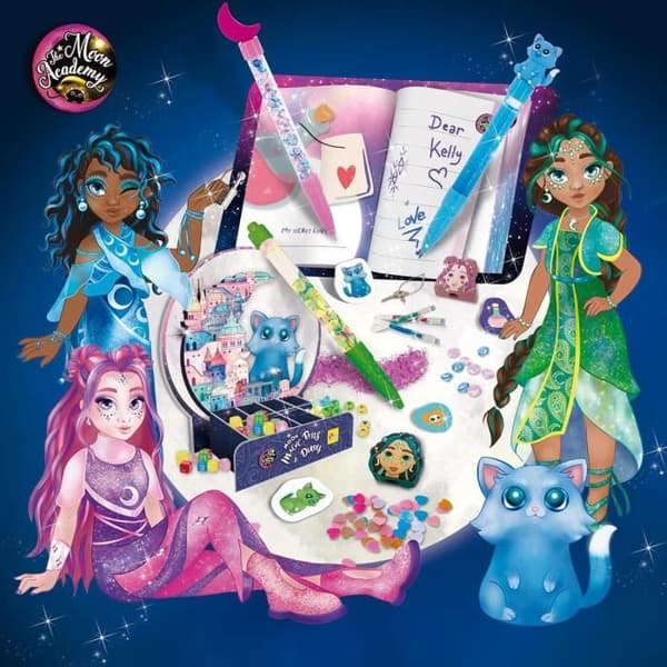 THE MOON ACADEMY - Creative Kit - Magic Pens and Diary - Personalized Included