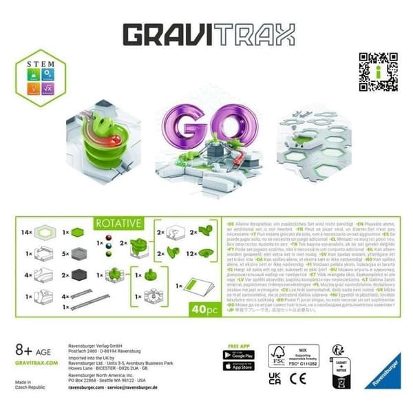 Ravensburger - Gravitrax Construction Set - GO Rotating - 40 Pieces - Ages 8+