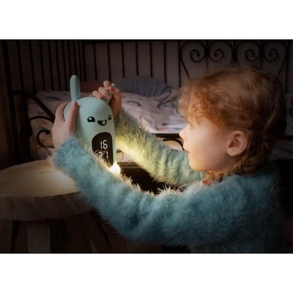 BIGBEN Baxter the Rabbit Alarm Clock & Night Light - 3 Melodies - Adjustable Brightness