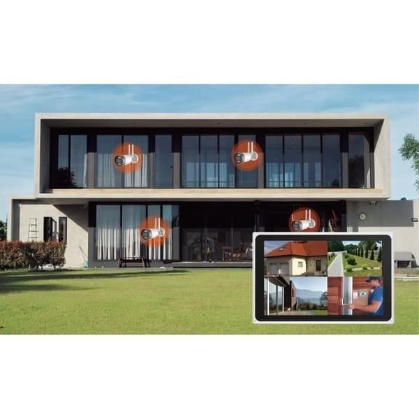 LINK2HOME 2-Camera Wi-Fi Kit + NVR Screen - 3MP, Smart Detection, 10.1" LCD