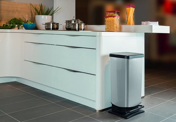 Rotho Paso Pedal Bin 40 L Silver Metallic