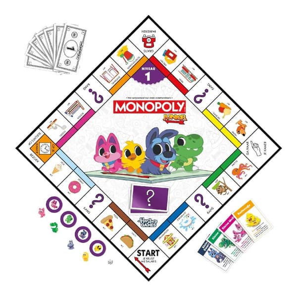 Hasbro Monopoly Junior Square 2in1