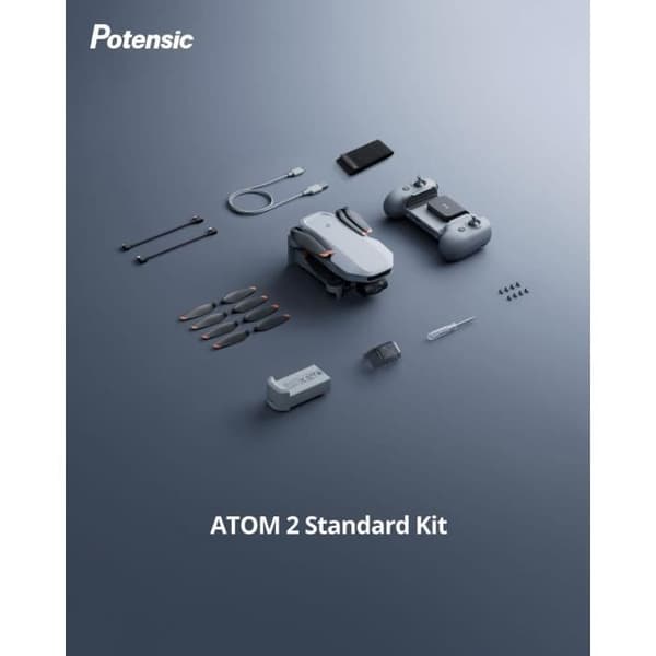 POTENSIC Drone - ATOM 2 - Standard Kit - HD/4K Camera - Integrated GPS - 31-Minute Flight Time