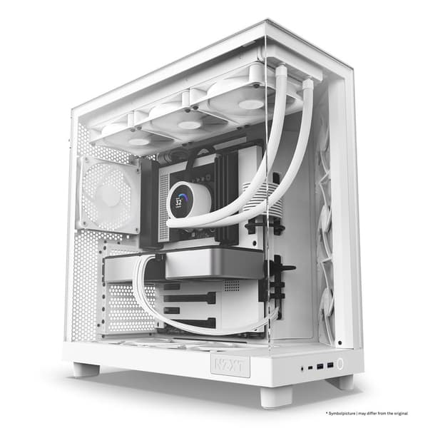 NZXT H6 Flow Midi Tower Case White - CC-H61FW-01
