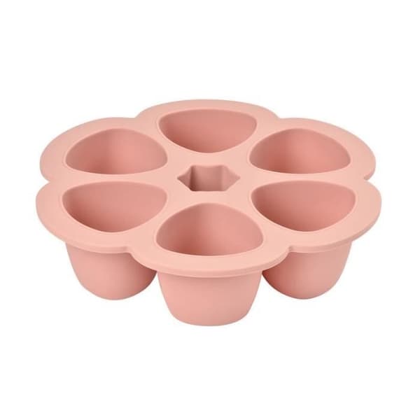 BEABA Premium Silicone Multi-Portion Containers, Heat Resistant, 6 x 150 ml, Pink