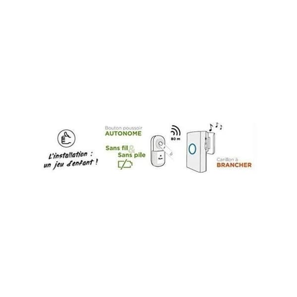 SCS SENTINEL OneBell 80 Eco - Batteryless Wireless Plug-in Chime