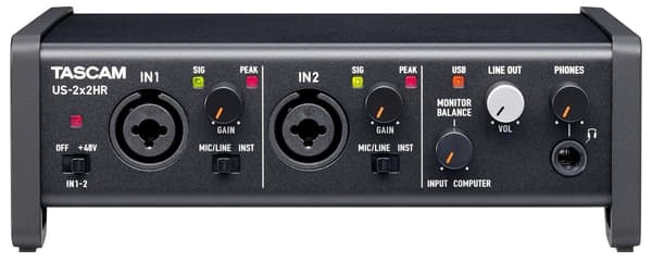Tascam US-2X2HR Audio Interface for Recording