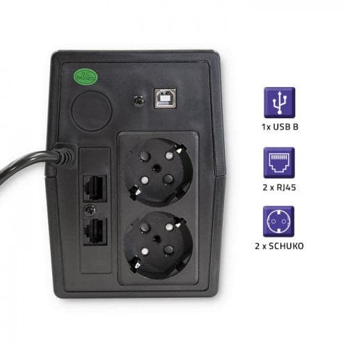 Qoltec UPS 850VA 480W LCD USB RJ45