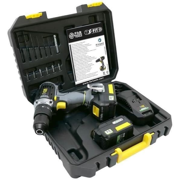 FARTOOLS X-FIT PACK "STURDY WORK" 3 x 18V Tools + 2 x 18V 3.0Ah Batteries