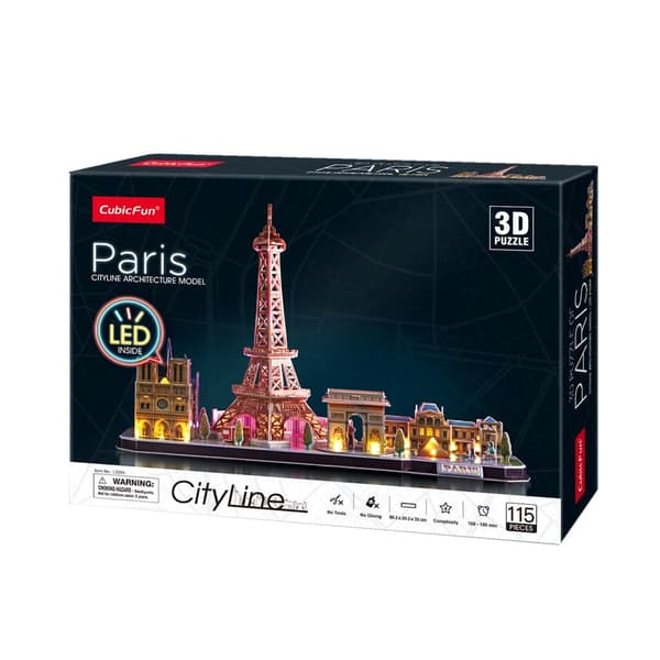 Cubic Fun 3D LED Puzzle Paris 115 Pieces