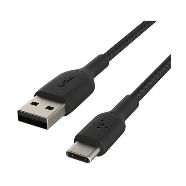 BELKIN Braided Cable USB-A to USB-C 3 m Black