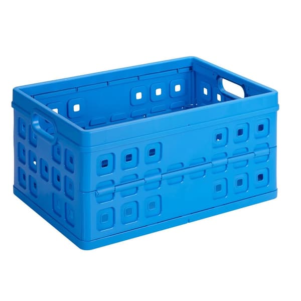 Sunware Square Folding Crate - 46 L 54x38x26.5 cm Blue