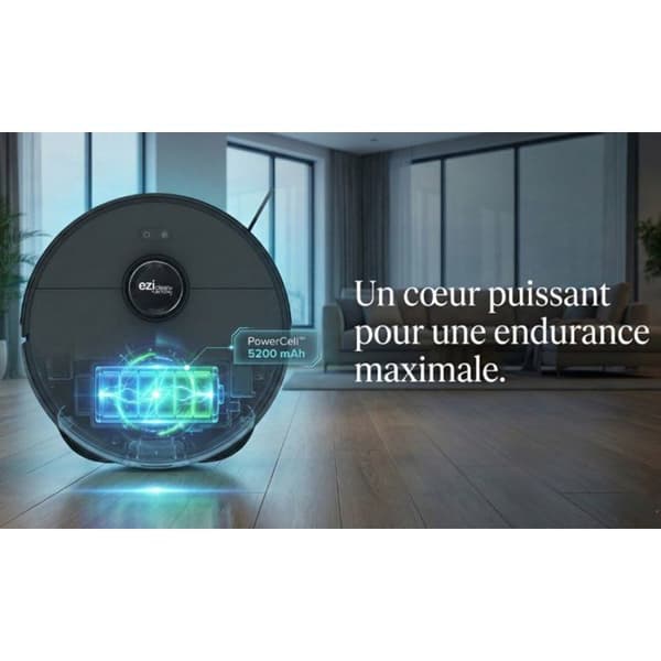 EZICLEAN PureFlow MAX - Robot Vacuum and Mop - 14000 Pa - AquaClean Auto-Refresh