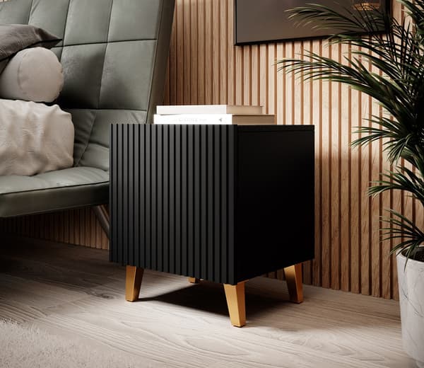 Cama PAFOS Bedside Table 2 pcs 45x40x51 cm Matte Black