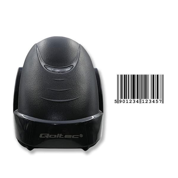 Qoltec 50876 Laser Scanner 1D USB Black