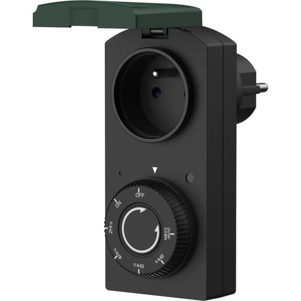 GAO IP44 Outdoor Timer with Twilight Sensor - 1000W - White