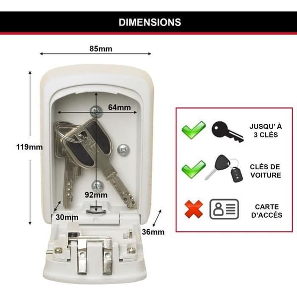 Master Lock Security Cabinet Key Box - Size M - Model 5401EURD