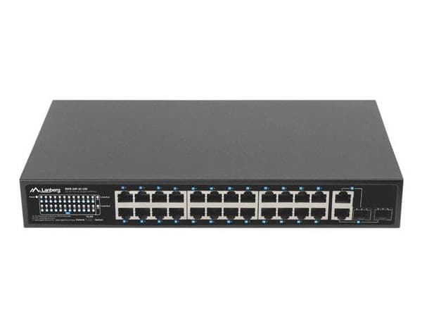 Lanberg Switch 24X 100MB DSP+/2X Combo Rack 19" 250W RSFE-24P-2C-250