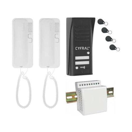 INTERCOM CYFRAL COSMO 2-TENANT BLACK
