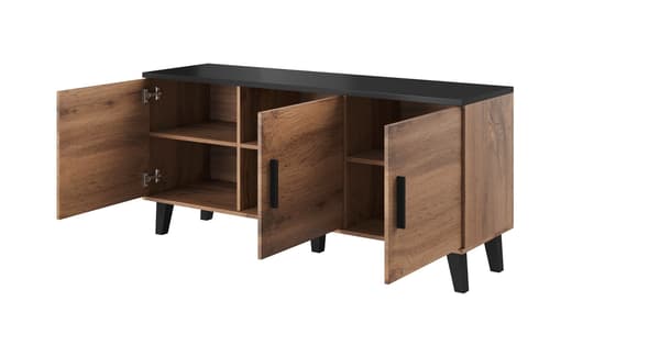 Cama Sideboard LOTTA 150 3D Wotan Oak + Matte Black