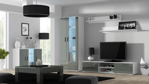 Cama SOHO S7 Sideboard 120 cm White/Grey Gloss
