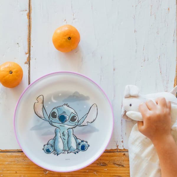 LARGE LILO & STITCH NON-SLIP PLATE - Microwave Safe