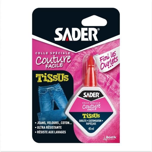 SADER Fabric Glue - Wash-resistant - 40 ml Bottle