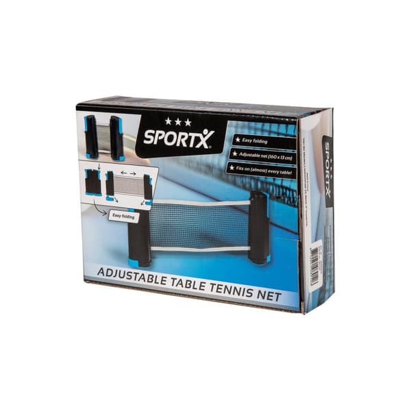 SportX Rollable Table Tennis Net - Extendable, 13 cm Height, Max Width 160 cm