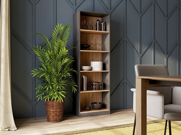 Topeshop R60 Office Bookcase Anthracite/Artisan Oak