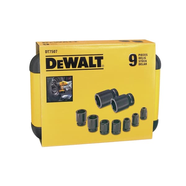 DeWALT DT7507-QZ Socket Set 9 pcs 1/2in Drive