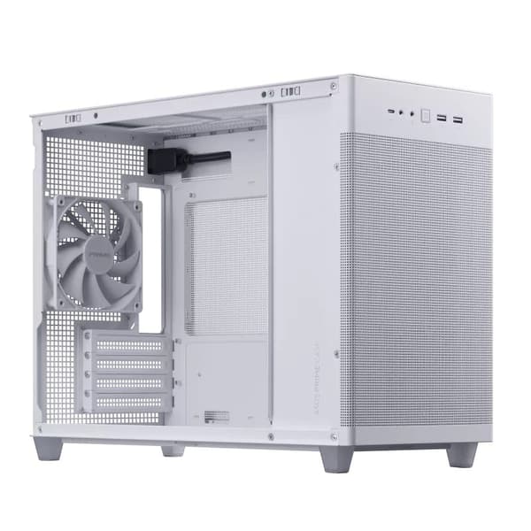 ASUS AP201 Prime Case TG - White MicroATX PC Case
