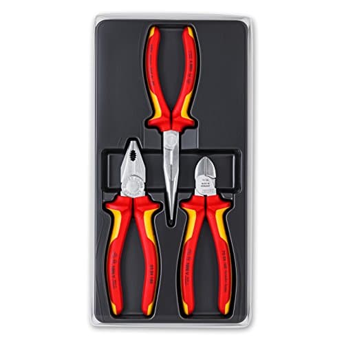 KNIPEX Electrical Kit 3-piece Combination, Flat-nose Pliers + Side Cutters (00 20 12)