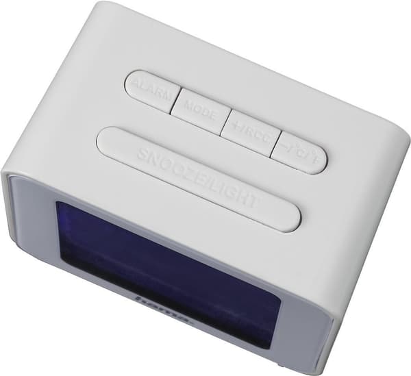 Hama Cube Digital Table Clock White Rectangular 00186305