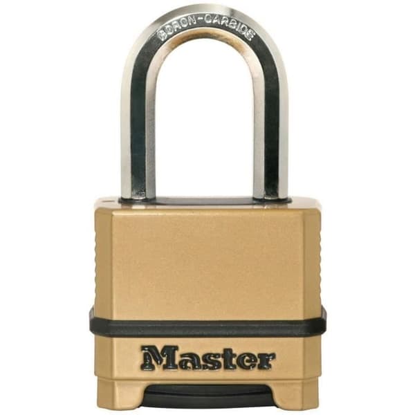 MASTER LOCK High Security Padlock - M175EURDLF - Combination - Zinc - L-Shackle - Outdoor