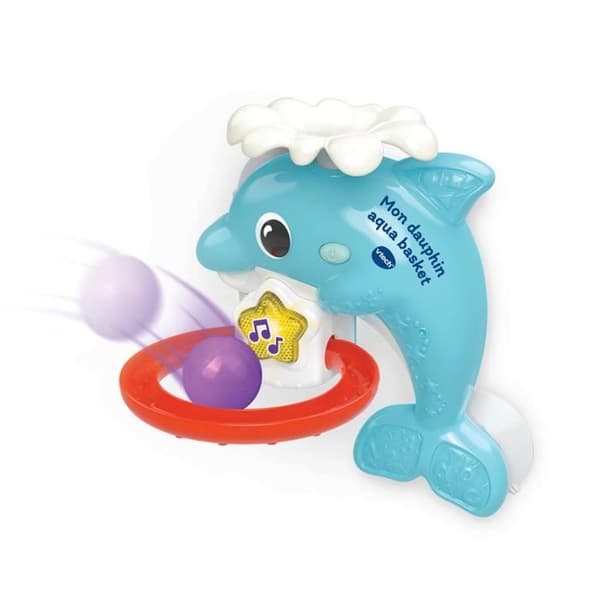 VTECH-MY DOLPHIN AQUA-BASKET Bath Toy, Suction Cup Attachment
