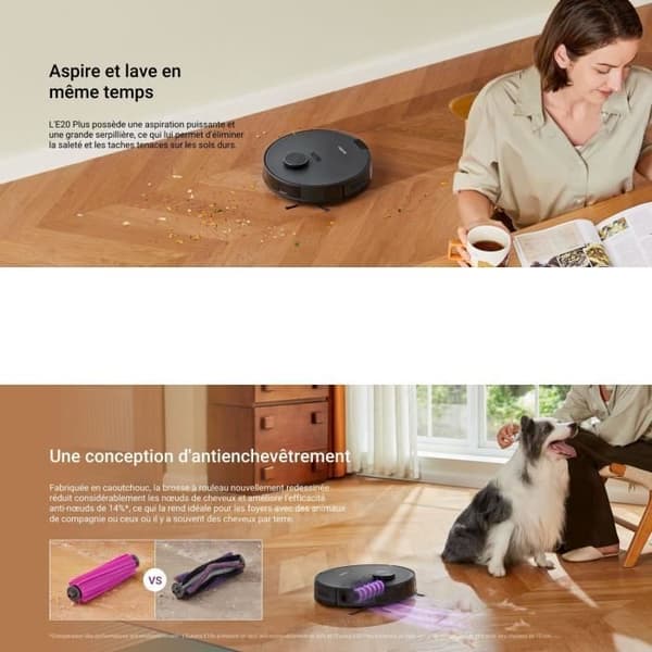 EUREKA E20 Plus - Robot Vacuum Cleaner - 8000 Pa - Automatic Emptying Station - Model E20 Plus
