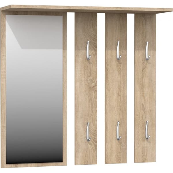 Topeshop OPAL Hanger with Mirror and Shelf Sonoma Oak